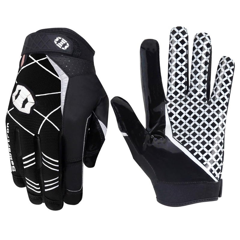 Seibertron Pro 3.0 Elite Ultra-Stick Sports Receiver Glove Football Gloves Youth and Adult (Black, M) - Image 1